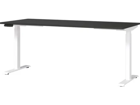 Elektrisch ihv bureau,HxBxD 720-1200x1800x800mm,blad grafiet
