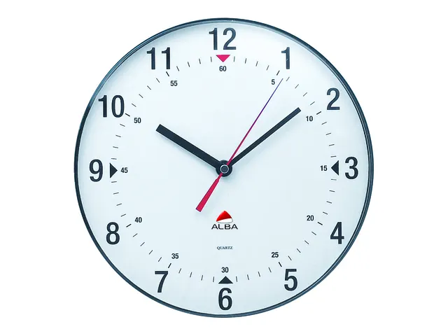 Classic magnetische wandklok met een diameter van 25 cm.