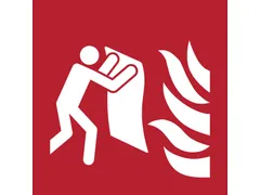 Pictogram bordje Djois Brandblusdeken 200x200mm rood