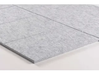 Akoestische PET-vilt Parallellogram tegels lichtgrijs 30x25cm 22 stuks - 2
