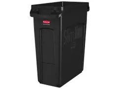 Slim Jim Afvalcontainer Met Luchtsleuven 60 Liter Zwart