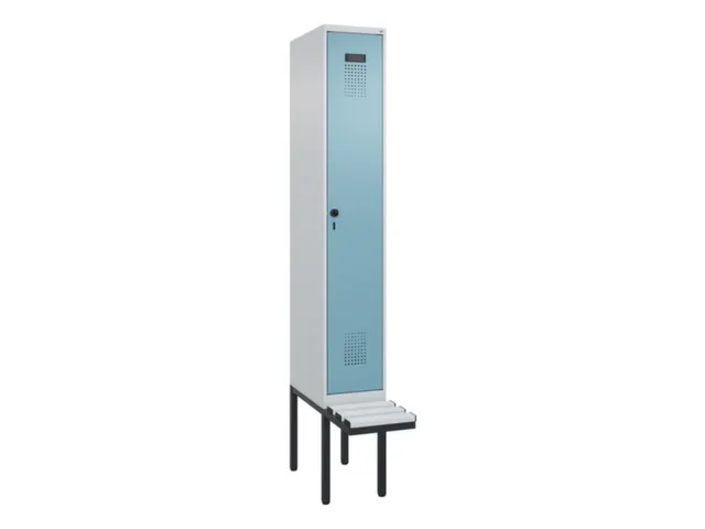 locker met bank,voor scheiding van kleding,HxBxD 2120x300x815mm,1vak