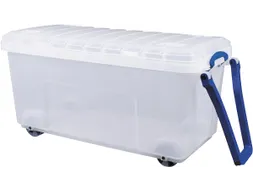 Opbergkoffer Op Wieltjes 160 Liter Transparant