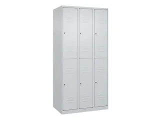 dubbeldekse locker,HxBxD 1850x900x500mm,3x2vak.,vak B 300mm,cil.-slot - 1