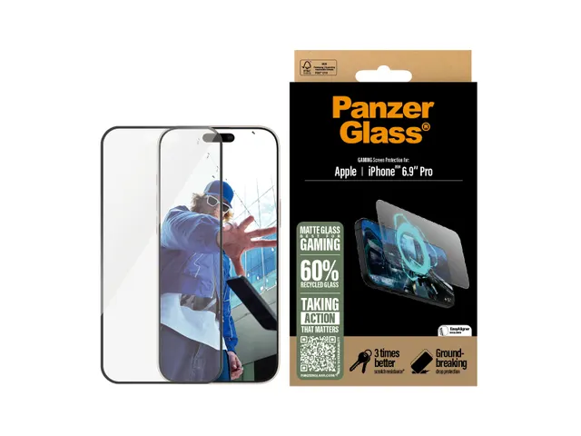 PanzerGlass Gaming Screen Protector iPhone 16 Pro Max | Ultra-Wide
