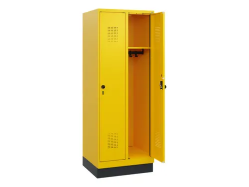 schoollocker,HxBxD 1630x600x500mm,2vak,vak B 300mm,draaigrendel,sokkel