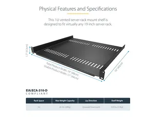 1U Geventileerd Server Rack Schap 16 inch - 2