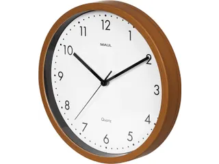 wandklok Grain quartz 31 cm kunststof donker hout - 2