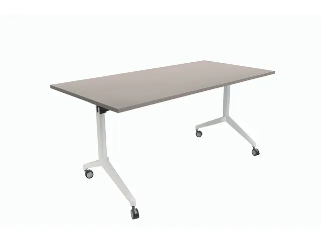 Schaffenburg Klaptafel 180x80cm Blad Lichtgrijs 25mm Frame Wit