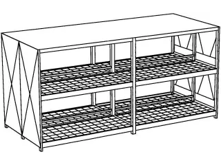 Stellingcontainer Gevaarlijke Stoffen Max. 80X200L Vaten Staand - 2