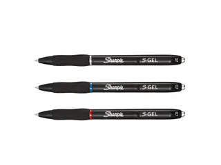 Gelschrijver Sharpie S-Gel Medium punt 0.7mm Blister 3 kleuren - 6
