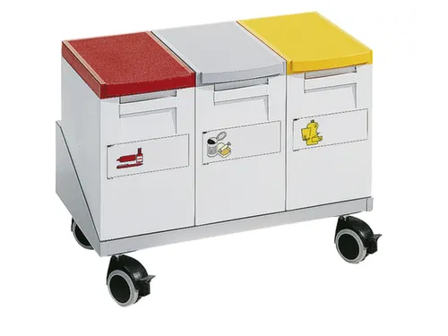 Onderwagen Voor 3 Afvalbakken 15 Liter