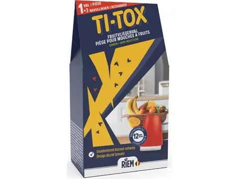 Ti-Tox Fruitvliegenval 1 Val + 3 Navullingen