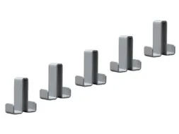 Dubbele Haak,V. Wand-/Staande Kapstok,Aluminium