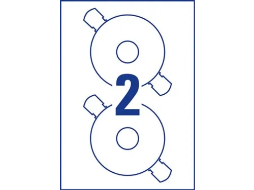 Avery Zweckform L6015-25 CD etiketten diameter 117 mm Wit 50 stuks
