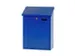 muurbrievenbus,blauw,HxBxD 445x325x160mm,inworp boven,uitname voor
