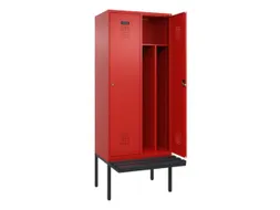 locker met bank,voor scheiding van kleding,HxBxD 2120x800x815mm,2vak