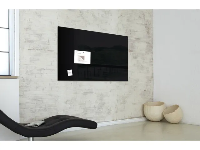 Glas/magneetbord Xl Sigel 120x90 Zwart