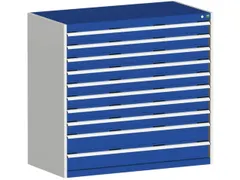 ladekast HxBxD 1200x1300x650mm 10laden zware lasten RAL7035 RAL5010