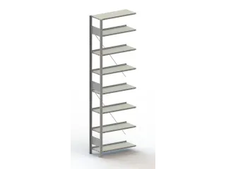 dossierstelling,aanbouwveld,HxBxD 2500x756x336mm,vaklast 80kg - 1