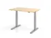 Bureau assis-debout électrique 700-1200x1200x800mm érable/argenté
