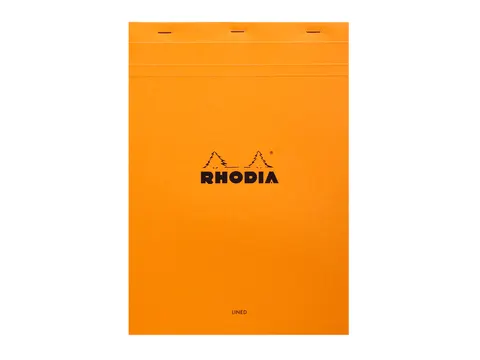 Schrijfblok Rhodia A4 lijn 80 vel 80gr oranje