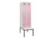 locker met bank,voor scheiding van kleding,HxBxD 2120x600x815mm,2vak