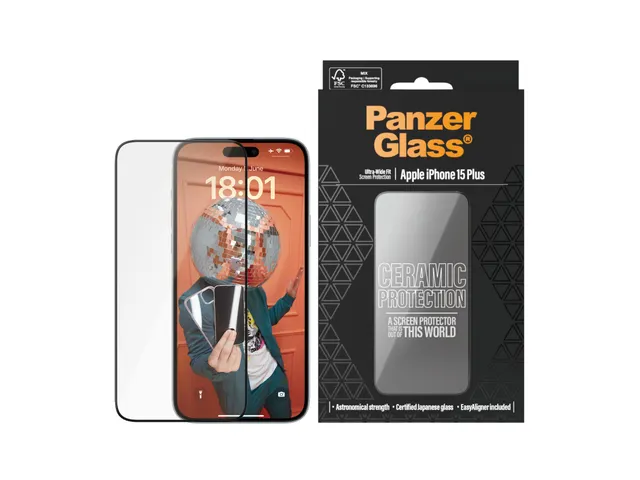 PanzerGlass PG Scrn Ceramic iPhone 15 Plus UWF WA, Apple, Apple - iPho