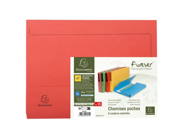 Pocketmappen In Felle Kleuren Forever A4 24.5x32.5cm Assorti