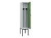 locker voor scheiding van kleding,HxBxD 2120x400x500mm,1vak