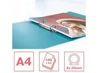 Colour'Breeze ringmap, 2 ringen, PP, ft A4, met soepele kaft blauw - 1