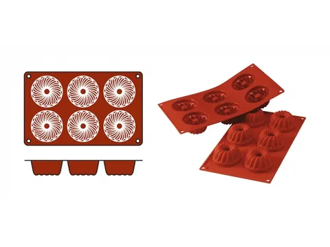 Silikomart Siliconen 1/3 GN Bakmat SILICON FLEX Gugelhopf SF058