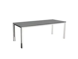 In hoogte verstelbaar bureau,HxBxD 720-840x2000x800mm,MS-donkergrijs - 2