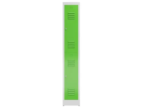 Dubbeldekse garderobekast 1800x310x500mm 2vak B300mm RAL7035 RAL6018