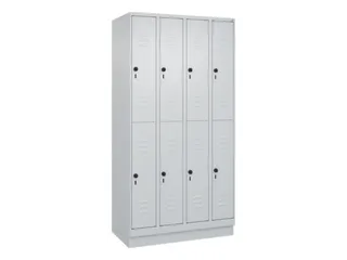 dubbeldekse locker,HxBxD 1950x1000x500mm,4x2vak.,vak B 250mm - 1