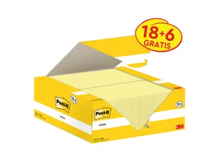 Memoblok 3M Post-it 653-CY 38x51mm geel voordeelpak - 2