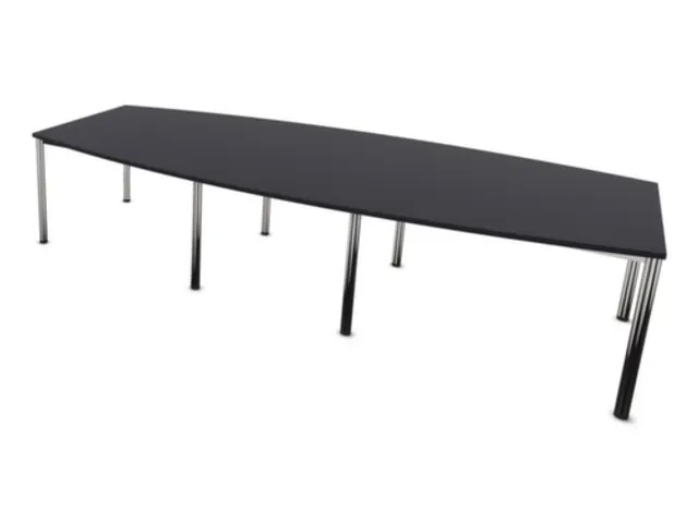 vergadertafel,HxBxD 740x3200x1400mm,vatvormig,CC-zwart