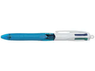 Balpen Bic 4kleuren grip medium lichtblauw - 1
