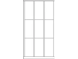 lockerkast,RAL 7035,HxBxD 1850x1200x500mm,3x3vakken,vak B 400mm - 4