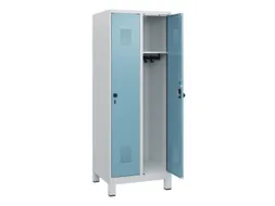 schoollocker,HxBxD 1630x600x500mm,2vak,vak B 300mm,draaigrendel,voeten