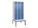 locker met bank,voor scheiding van kleding,HxBxD 2120x900x815mm,3vak
