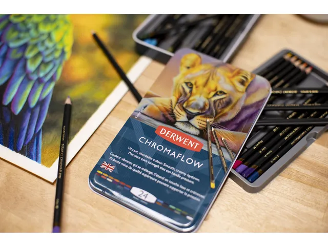 Crayon de couleur Derwent Chromaflow set 24 couleurs