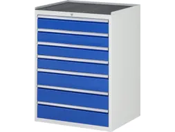 ladekast 1035x770x650mm 7laden cilinderslot RAL7035 RAL5010 metaal