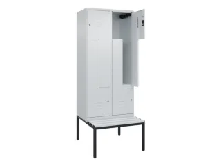 Z-garderobekast,HxBxD 2120x800x815mm,4vak,vak B 400mm,cil.-slot - 2