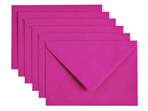 Envelop Papicolor C6 114x162mm Felroze Gegomd