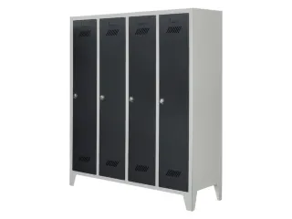 lockerkast v. kinderen,HxBxD 1600x1230x500mm,RAL7035,front RAL7016 - 2