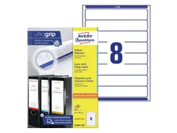 Rugetiket Avery Zweckform smal 192x34mm Wit L6060 800 stuks