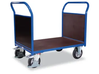 Platformwagen 1000kg Laadvlak Lxb 1625x800mm 2 Kopwanden Ral 5010 - 1