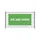 Hekwerkbanner 200x100 cm Groen met Engelse Print We Are Open