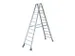 Verrijdbare Boktrap Aluminium L 3 04M 2X12Treden